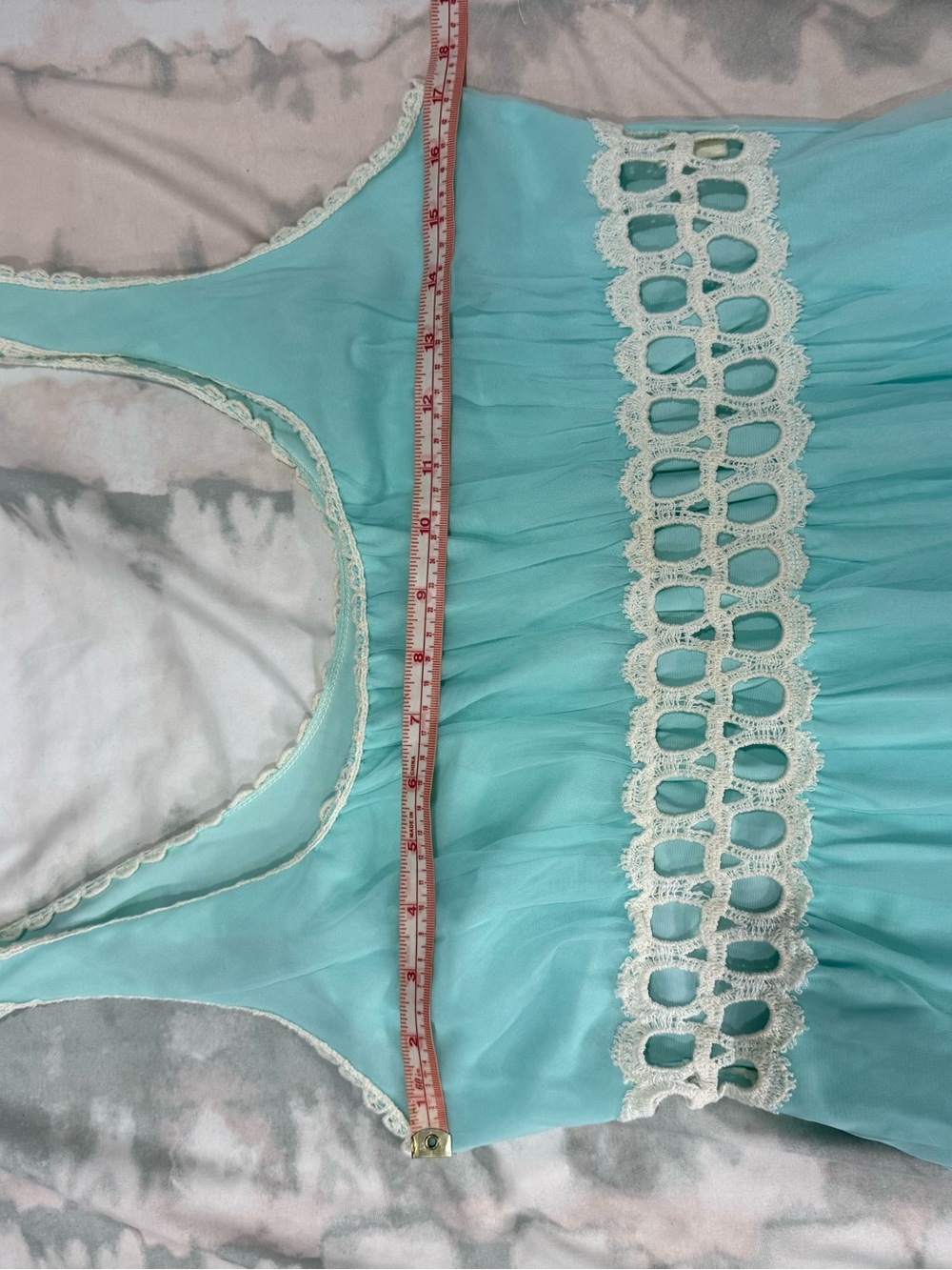 Dreamy 60s Vintage Maxi Nightdress | Empire Waist | Ethereal Romantic Flowy - Picture 9 of 13